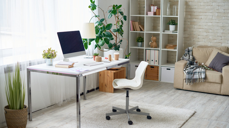 office with antiques and plants