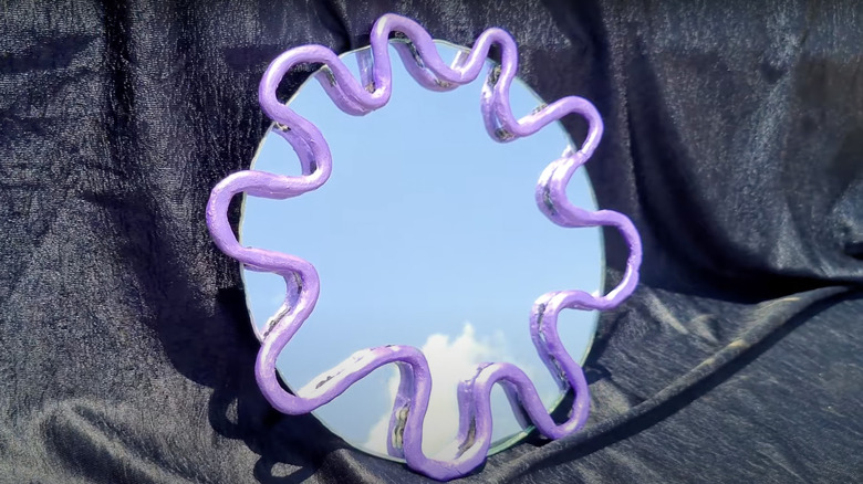 lavender diy blob mirror