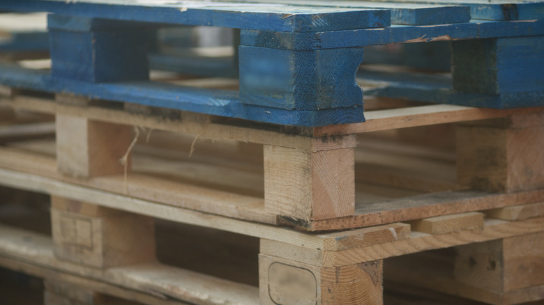 stack of wood pallets