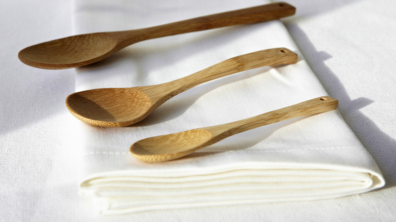 wood utensils laid out nicely