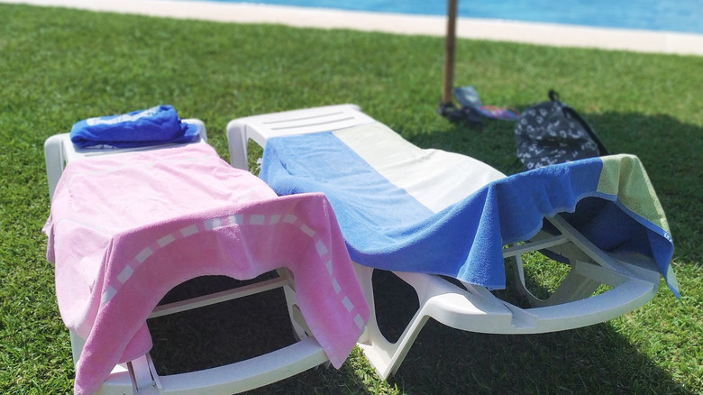 Towels by the pool