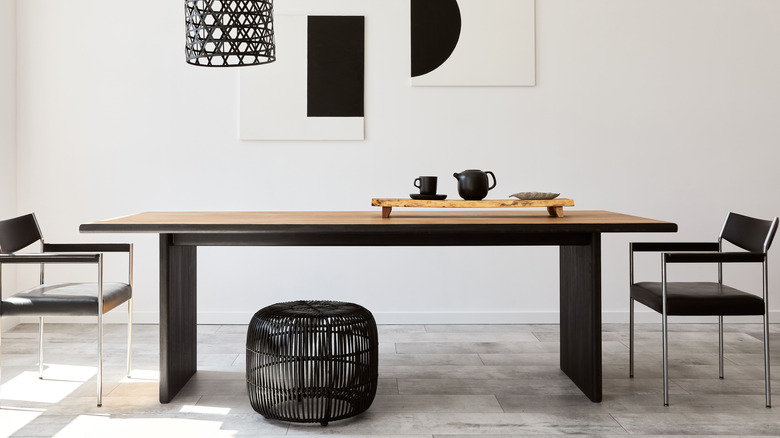 Modern dining room table