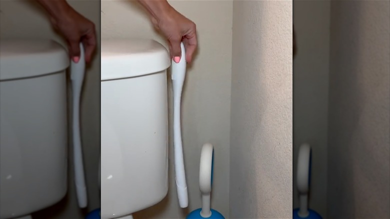 Hand hanging toilet wand