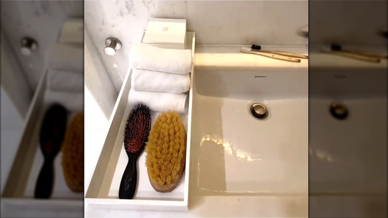 bathroom countertop organization video