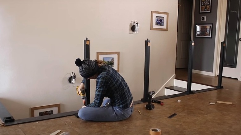 Person installing cable system