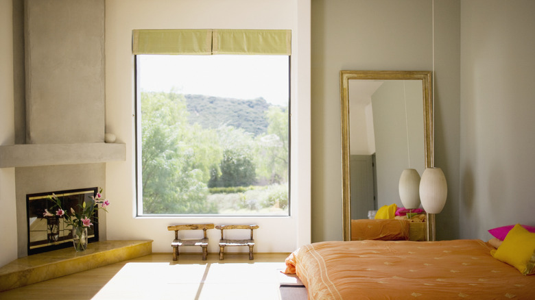 Colorful bedroom and window