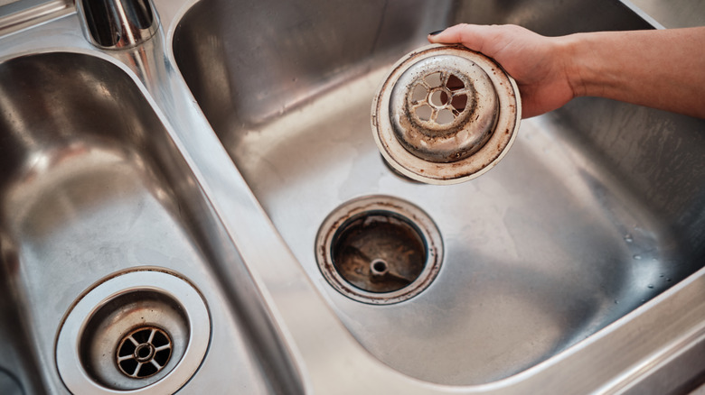 sink needing cleaning