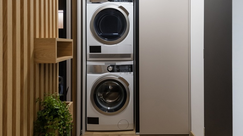 stacked washer and dryer