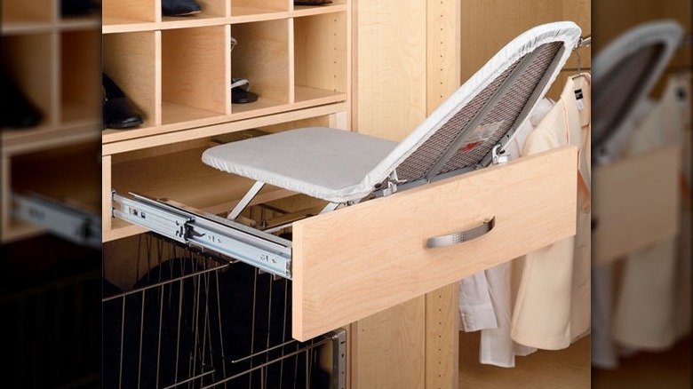 foldable hidden ironing board