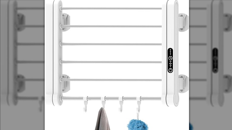 Towel warming rack