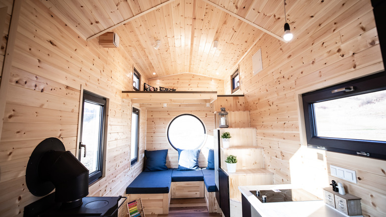 tiny house wood interior