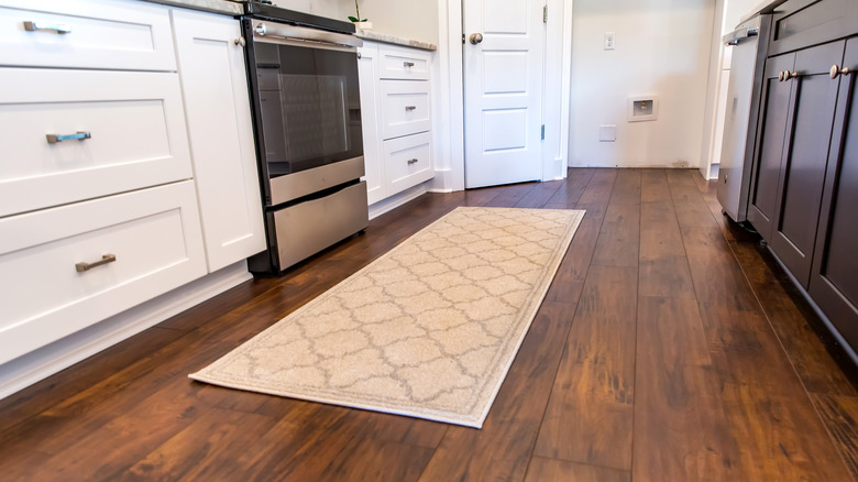 Runner rug in a kitchen