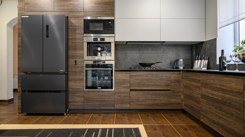 fridge in modern kitchen