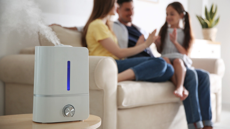 humidifier on a table 