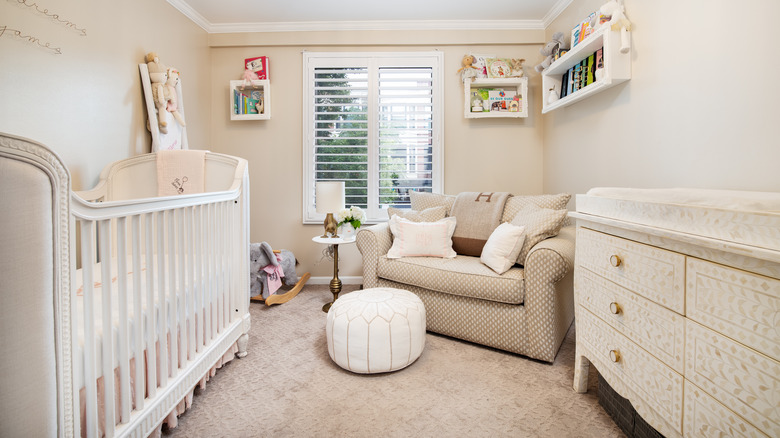 Neutral colored baby nursery