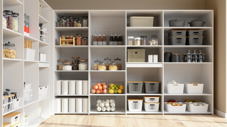 Organized open pantry