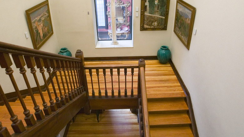 painted and decorated stairwell