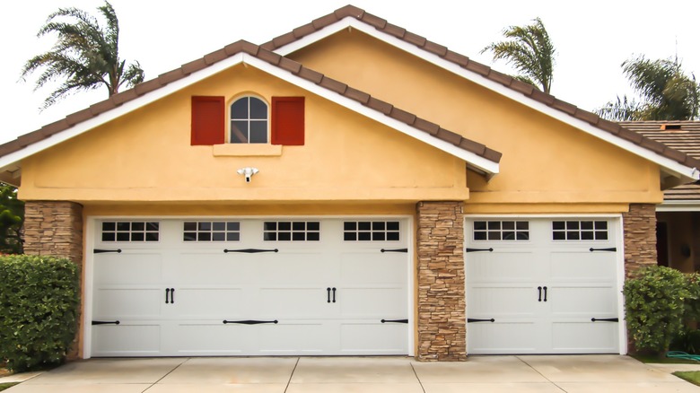 Home with garage doors