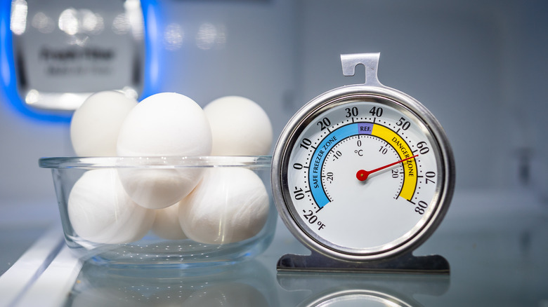 thermometer and eggs