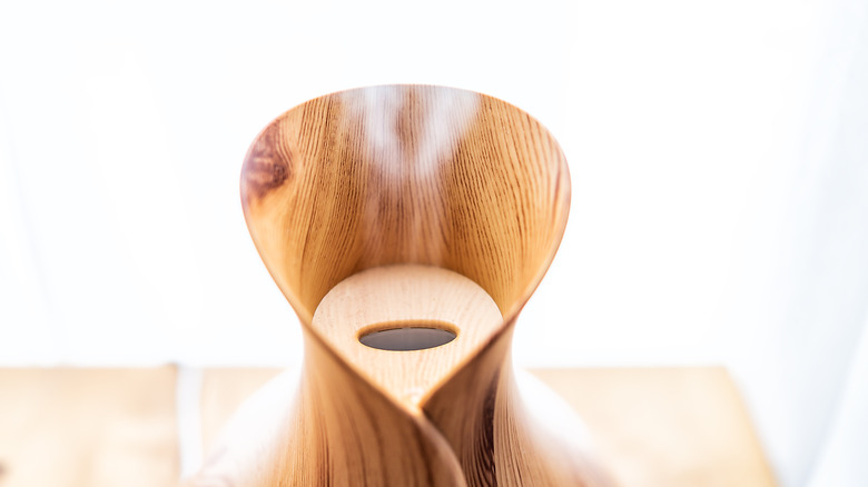 Bamboo essential oil diffuser misting