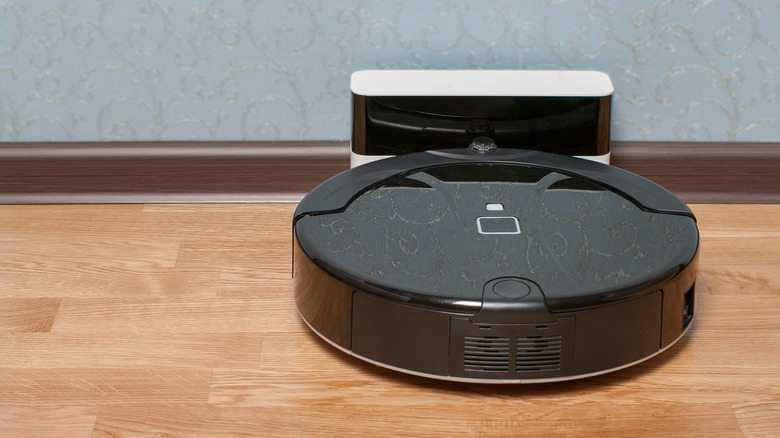 Robotic vacuum on charging dock