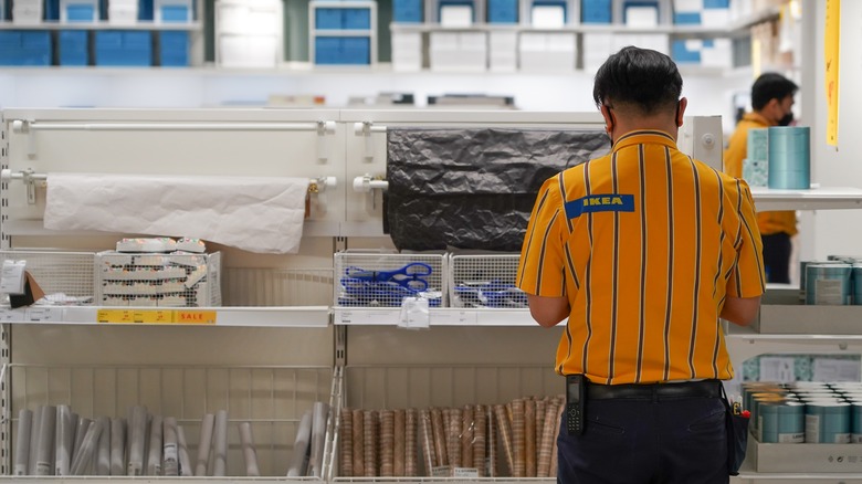 IKEA employee working