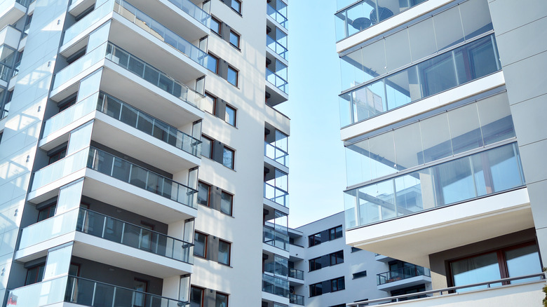 apartment buildings