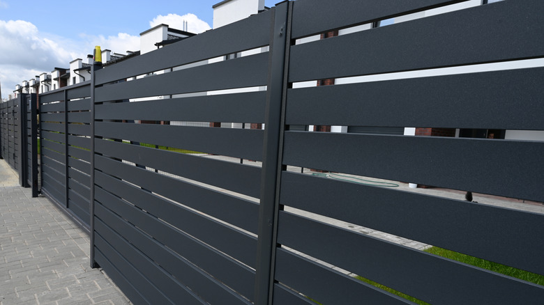 Modern aluminum fence