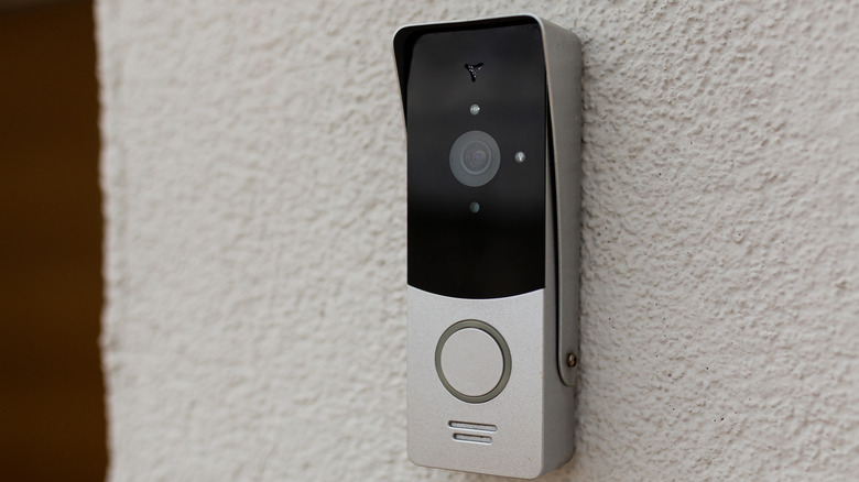 video doorbell on wall