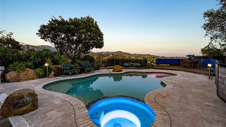 Poolside view of LA home