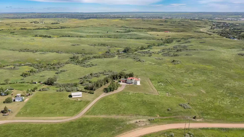 arial view of home