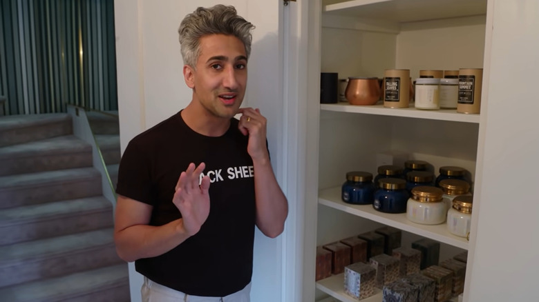 France and his candle collection 