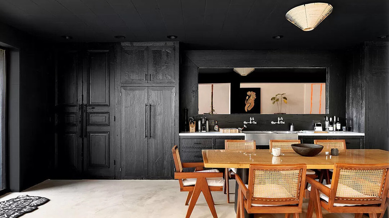 modern black kitchen