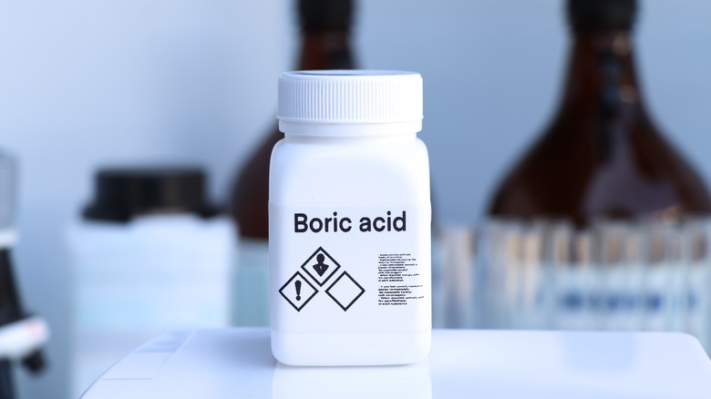 Bottle of boric acid