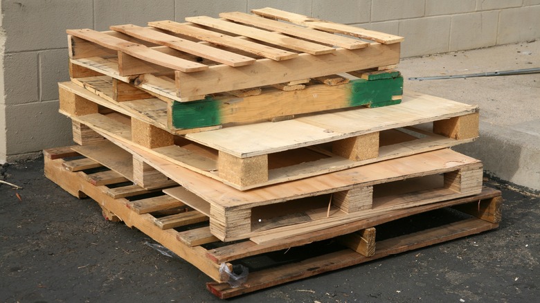 pile of wood pallets