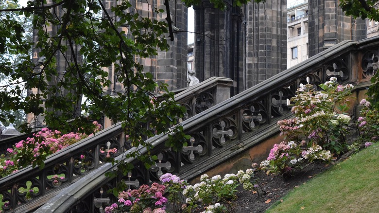 goth garden ornate railing