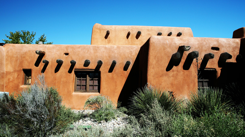 An adobe house