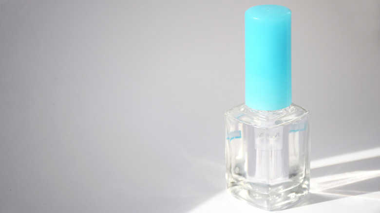 A bottle of clear nail polish