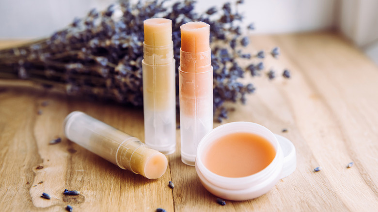 Tubes and pot of lip balm