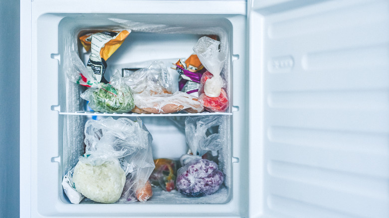 disorganized freezer