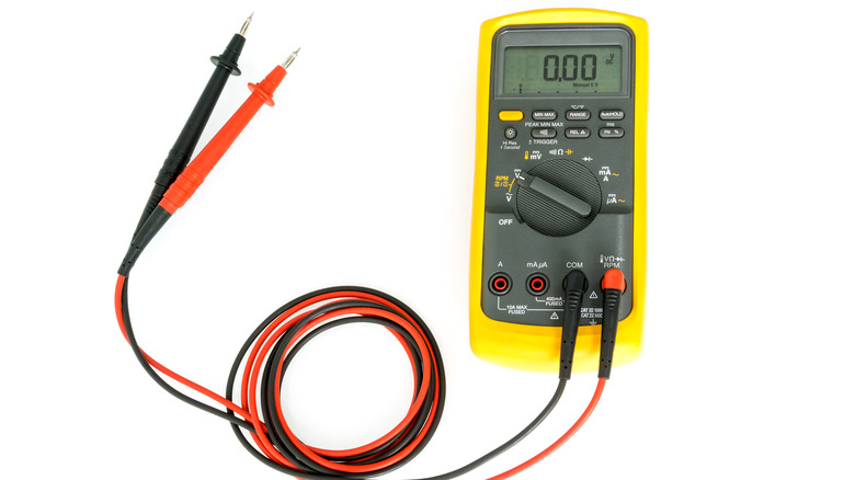 multimeter on white background