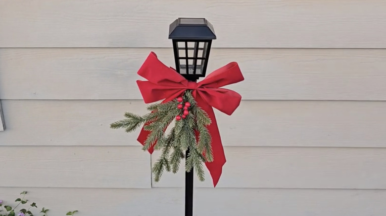 DIY broomstick holiday lantern