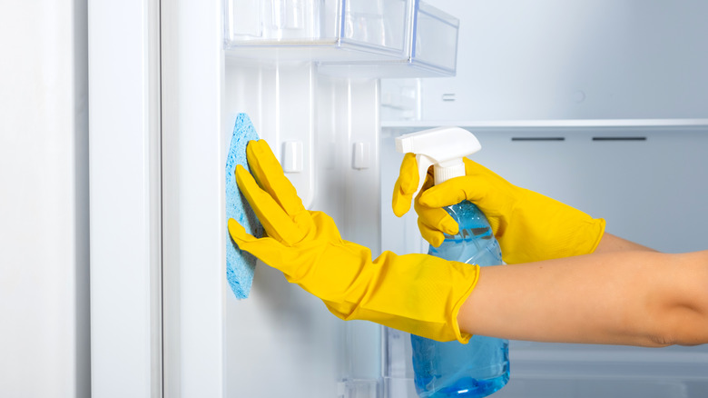 Cleaning fridge interior