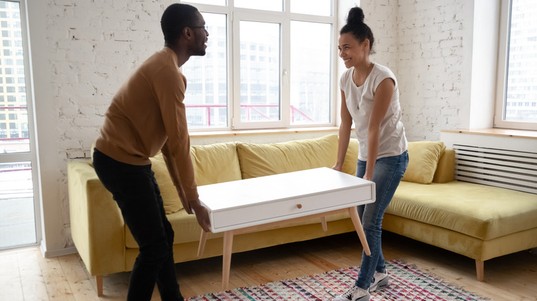 rotating coffee table