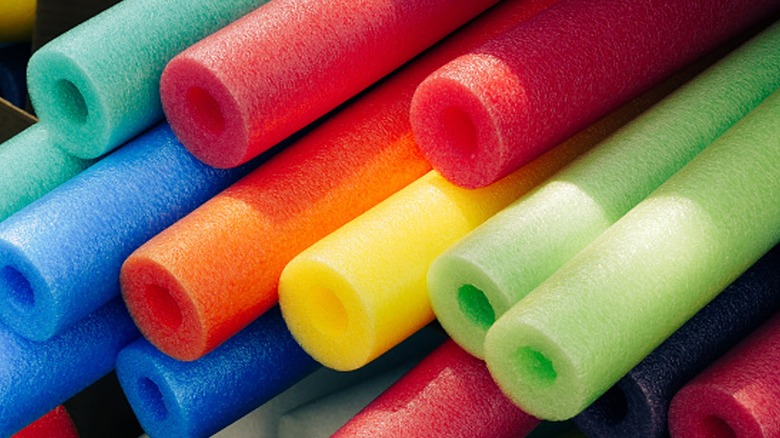 Colorful pool noodles