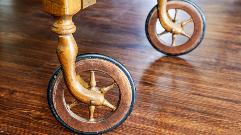 Wheel detail of vintage cart