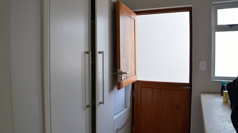 dutch door with half open