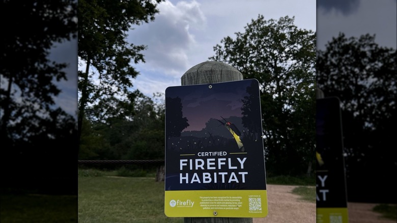 Certified Firefly Habitat sign