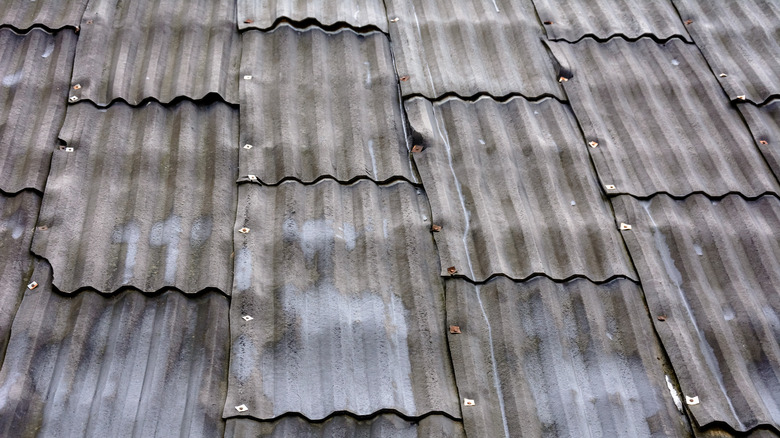 metal tiles attached with nails