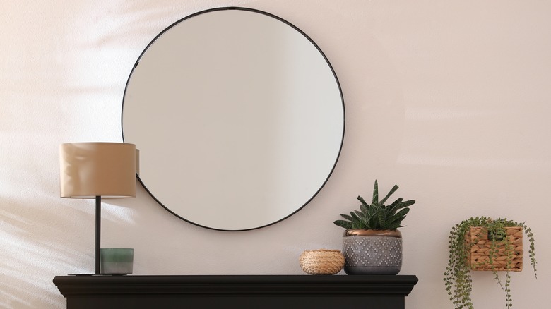 mirror over mantel